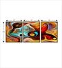 Artistic Multicolor Canvas Framed Art Panels Set of 3