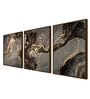 Ancient Techniques Multicolor Canvas Framed Art Panels Set of 3