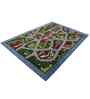 Multicolour Abstract Wool 9.9 x 6.6 Feet Anti Slip Kids Floor Mat