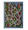 Multicolour Abstract Wool 9.9 x 6.6 Feet Anti Slip Kids Floor Mat