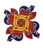 Multicolour Acrylic Swastik Peacock Rangoli