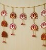 Maroon Assorted Artificial Flowers Handmade Bandarwar, Toran For Main Door