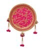 Pink Assorted Floral Designer Stainless Steel Karwa Chauth Pooja Thali Set (1Piece)