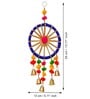 Maroon Assorted Gota Patti Bangle & Bells Decorative Wall Door Hangings Toran (Set of 6)