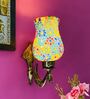 Multicolour B22 holder Metal & Glass Uplight Wall Scone