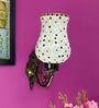 Multicolour B22 holder Metal & Glass Uplight Wall Scone