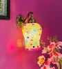 Multicolour B22 holder Metal & Glass Uplight Wall Scone
