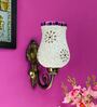 Multicolour B22 holder Metal & Glass Uplight Wall Scone