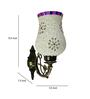 Multicolour B22 holder Metal & Glass Uplight Wall Scone