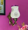 Multicolour B22 holder Metal & Glass Uplight Wall Scone