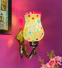 Multicolour B22 holder Metal & Glass Uplight Wall Scone