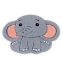 Multicolour Baby Elephant 31x26 Inches Anti Skid Shape Rug
