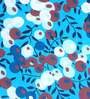 Blue Floral 104 TC Cotton 1 Double Bedsheet with 2 Pillow Covers