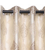 Cream Polyester Traditional 7FT Light Filtering Eyelet Door Curtains (Pack of 2)