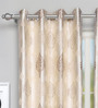 Cream Polyester Traditional 7FT Light Filtering Eyelet Door Curtains (Pack of 2)