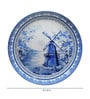 Blue Bone China Delftware Dutch Blue Pottery Inspired Home Decor Wall Plate 7.5 Inch