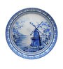 Blue Bone China Delftware Dutch Blue Pottery Inspired Home Decor Wall Plate 7.5 Inch
