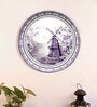 Purple Bone China Delftware Dutch Blue Pottery Inspired Home Decor Wall Plate 7.5 Inch