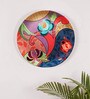Blue Bone China Pastel Colors Painting Flowers Inspired Home Decor Wall Plate 10 Inch