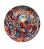 Blue Bone China Peacock Admiration Decorative Plate 7.5 Inch