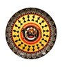 Yellow Bone China Rustic Warli Decorative Plate 7.5 Inch