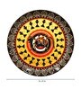 Yellow Bone China Rustic Warli Decorative Plate 7.5 Inch