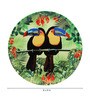Green Bone China Tropical Rain Forest World Toucan Inspired Home Decor Wall Plate 7.5 Inch