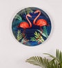 Blue Bone China Tropical World Beauteous Flamingos Inspired Home Decor Wall Plate 10 Inch