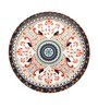 Red Bone China Turkish Fervor Decorative Plate 10 Inch