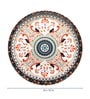 Red Bone China Turkish Fervor Decorative Plate 10 Inch