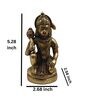 Multicolour Brass Hanuman Ji-Holding Gada Religious Idol