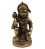 Multicolour Brass Hanuman Ji-Holding Gada Religious Idol