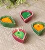 Multicolour Brass (Set of 4) Diyas