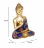 Multicolour Brass 10.5 Inches Abhaya Buddha Idol