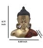 Multicolour Brass Buddha-Dhyana Mudra Religious Idol