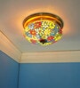 Daffodil Multicolor Brass Ceiling Flush Mount