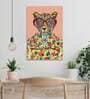 Tiger Multicolour Canvas Teakwood And MDF Framed Art Print