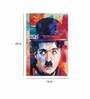 Charlie Chaplin Multicolour Canvas Teakwood And MDF Framed People and Places Art Print