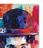 Charlie Chaplin Multicolour Canvas Teakwood And MDF Framed People and Places Art Print