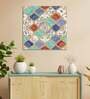 Motifs Multicolour Canvas Teakwood And MDF Framed Art Print