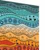 Folk Multicolour Canvas Teakwood And MDF Framed Abstract Art Print