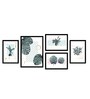 The Highest Fine Multicolour Canvas Framed Floral Art Print Set of 5