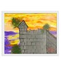 The Fort Handmade Acrylic On Unframed Canvas Painting