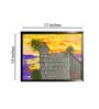 The Fort Handmade Acrylic On Unframed Canvas Painting