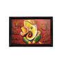Multicolour Canvas Mantras Ganesha Oil Painting