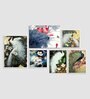 Peacock Multicolour Canvas Floral Art Print Set of 6