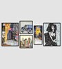 Contemporary Method Multicolour Canvas People and Places Art Print Set of 5