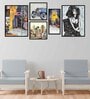 Contemporary Method Multicolour Canvas People and Places Art Print Set of 5