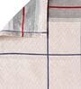 White Geometric 210 TC Polycotton 1 Double Bedsheet with 2 Pillow Covers