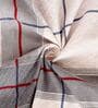 White Geometric 210 TC Polycotton 1 Double Bedsheet with 2 Pillow Covers